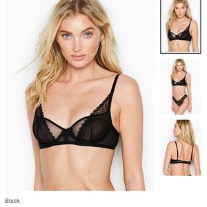 Victoria’s Secret Unlined fishnet demi bra